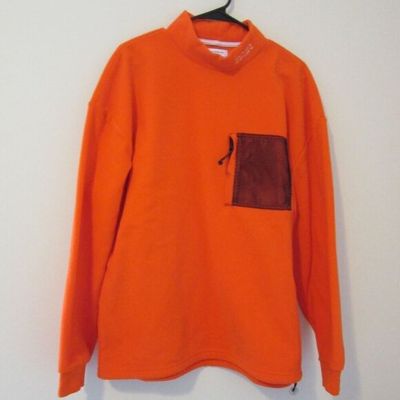Orange Pullover Fleece Sweatshirt Urban Outfitters Men's M - Picture 1 of 5